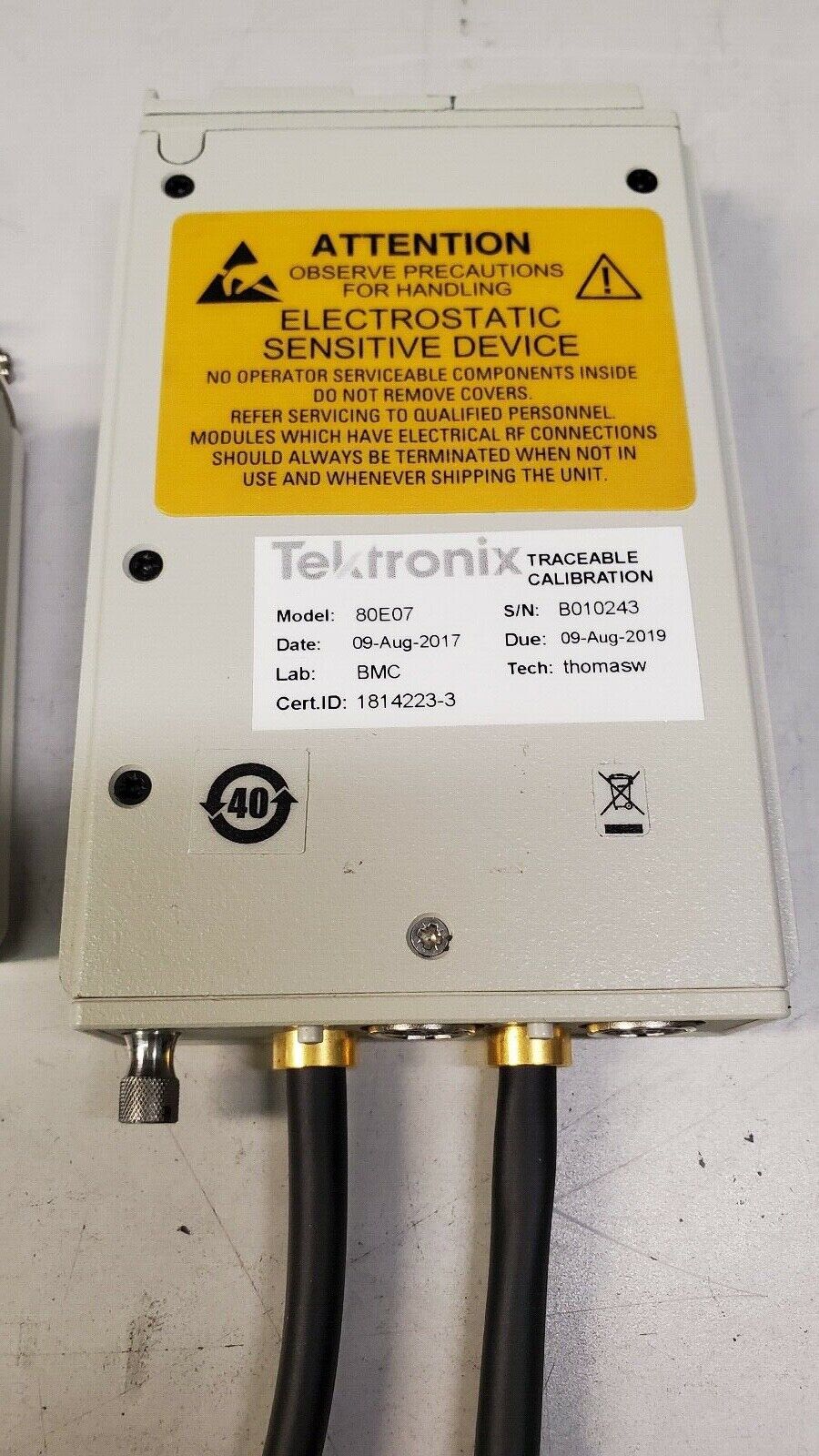 ̩�� 80E07 �pͨ���ɘ�ʾ����ģ�K/Tektronix�s�ԈD
