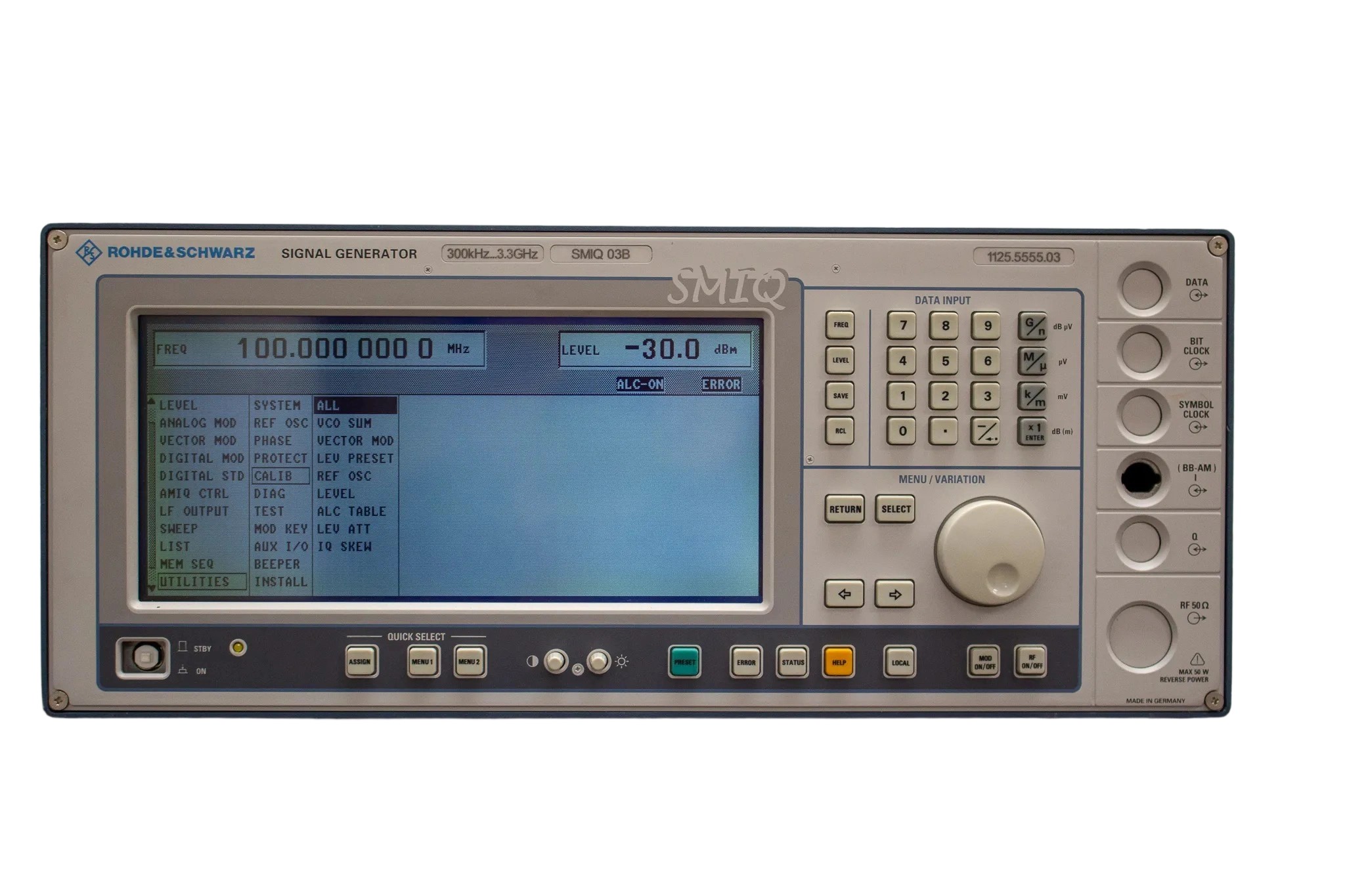 �N��|�_���cʩ�ߴ� SMIQ03 ��̖�l(f��)����/R&S�s�ԈD