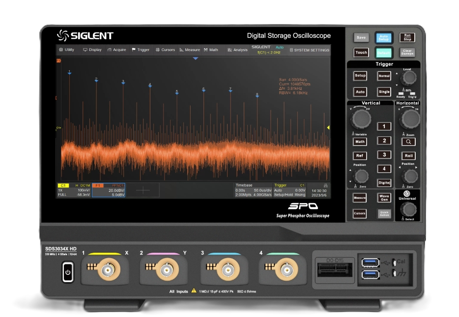 ��ꖿƼ� SDS3034XHD �߷ֱ��ʔ�(sh��)��ʾ����/�����s�ԈD