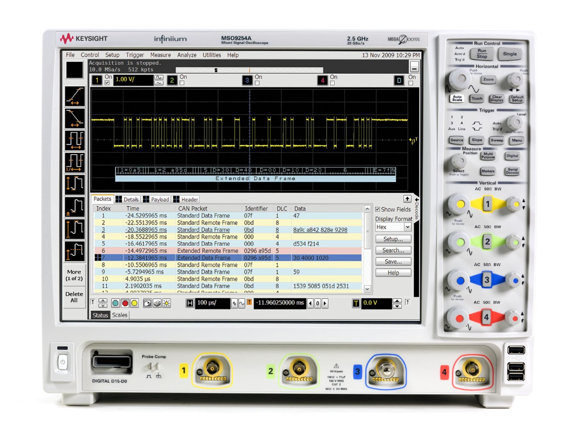 �ǵ¿Ƽ� MSO9254A �����̖ʾ����/Keysight�s�ԈD